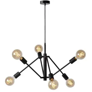 Lucide LESTER-Suspension 6 lumières orientable H177cm pas cher