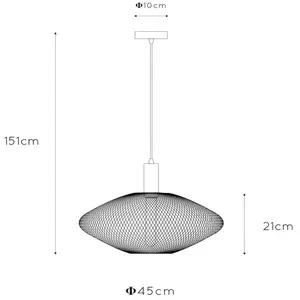 LUCIDE MESH - Suspension - Ø 45 cm - 1xE27 - Or Mat/Laiton pas cher