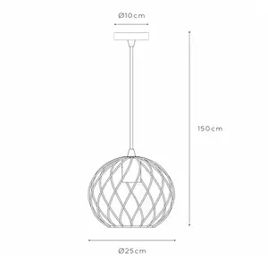 Comparateur de prix : Lucide DANZA - Suspension - Ø 25 cm - 1xE27 - Or Mat/Laiton