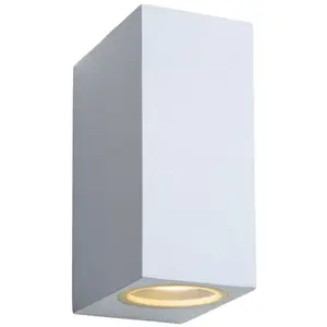Comparateur de prix : Lucide ZORA-Applique LED d'extérieur 2 Lumières Métal H15cm Blanc