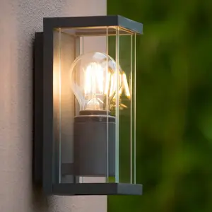 Comparateur de prix : Lucide Applique d'extérieur Claire Mini, abat-jour en verre, à 1 lampe