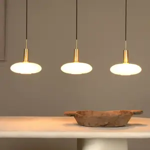 Comparateur de prix : Lucide Suspension en verre Singala, Ø 30 cm, 110 cm, opale, à 3 lampes