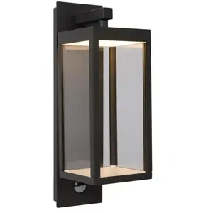 Lucide Clairette Applique D'extérieur Led Aluminium / Verre Avec Détecteur H38cmVendu parkaufland