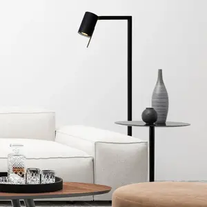 LUCIDE LESLEY - Lampadaire/lampe de lecture - 1xGU10 - Noir
