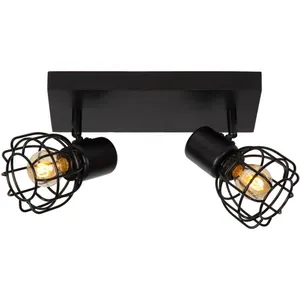 Lucide Spot pour plafond Filox, noir, à 2 lampes pas cher