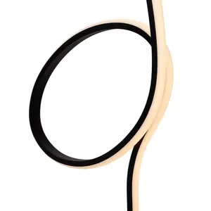 Comparateur de prix : Lucide Lampe sur pied LED Flamingo, noir, RVB, acier, hauteur 127 cm