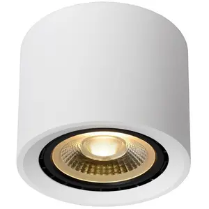 Comparateur de prix : Lucide Spot pour plafond LED Fedler, Ø 12 cm, blanc, dim-to-warm, aluminium