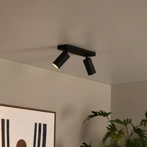 Comparateur de prix : Lucide Spot pour plafond Clubs à 2 lampes, noir