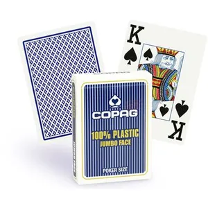 Jeu de cartes Poker Copag Jumblo Bleu - 100% plastique - Jumbo Face - 2 index - 4 à 10 joueursVendu parrue-du-commerce