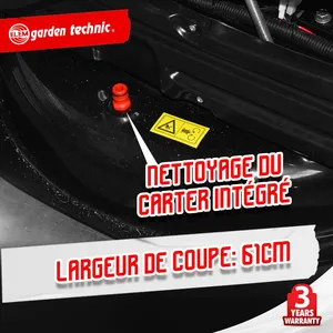 Comparateur de prix : SANS Tondeuse Autoportée Elem Garden Technic 196cc 61cm - Éjection arr...