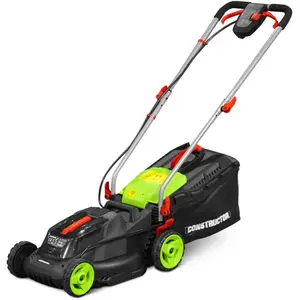 Comparateur de prix : Tondeuse à gazon 40V (2x20V) 34 cm - Sans batterie - Constructor