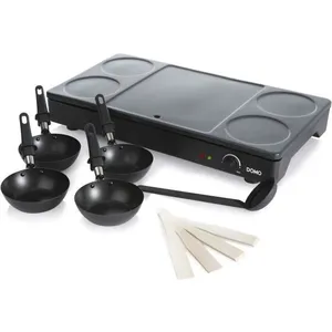 Comparateur de prix : Set Gourmet DOMO - Crepiere/Wok - 4 personnes - 1000W - DO8712W