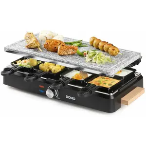Comparateur de prix : Domo - appareil à raclette 8 personnes 1400w  do9262g - DO9262G