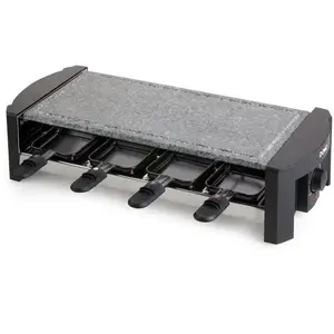 Domo DO-9039G Grande Raclette/Pierre à Griller Naturelle Polie, Argent pas cher