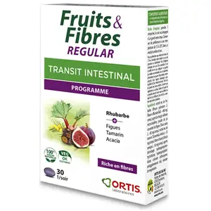 Comparateur de prix : Ortis Fruits Et Fibres Regular - 30 Comprimes Ortis