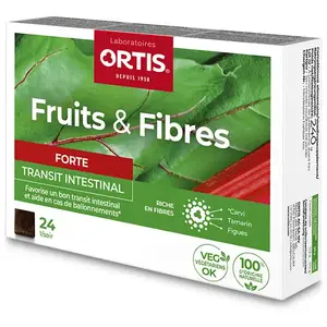 Comparateur de prix : Ortis Fruits Et Fibres Forte - 24 Cubes Ortis