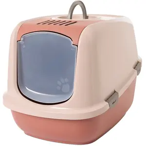 Comparateur de prix : SAVIC-Savic Bac à litière Chat Nestor Jumbo rose - 48,5 x 66,5 x 46,5