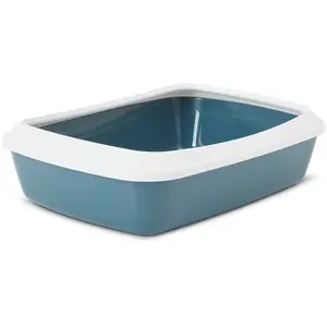 Comparateur de prix : Hygiène Chat Savic Bac à litière Iriz 50 Nordic bleu 50 x 37 x 14 cm
