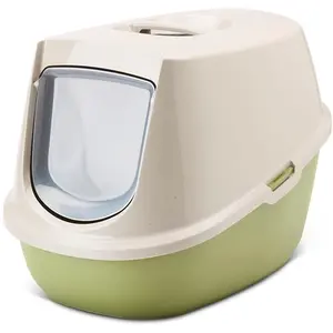 Maison de toilette Chat   Manon Savic vert   54,5 x 39 x 39 cm