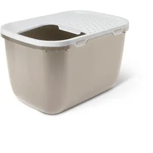 Comparateur de prix : Maison de toilette Savic Hop In Giant pour chat - moka / blanc