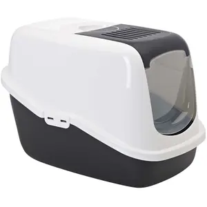 Comparateur de prix : Hygiène Chat   Savic Maison de toilette Nestor noir   56 x 39 x 38,5 cm