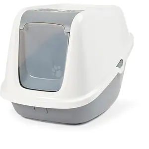Comparateur de prix : Maison de toilette Savic Nestor Giant pour chat - blanc / gris froid
