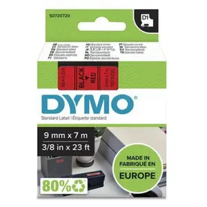 Comparateur de prix : Dymo 40917 (S0720720) - (9 mm) - Noir sur rouge - Ruban