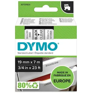 Dymo 45800 (S0720820) - (19 mm) - Noir sur transparent - Ruban pas cher
