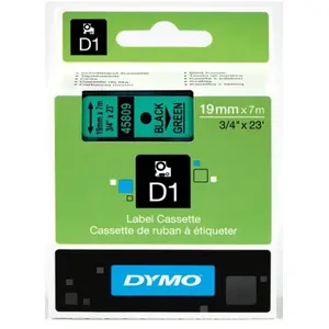 Dymo 45809 (S0720890) - (19 mm) - Noir sur vert - Ruban pas cher