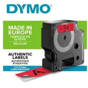 Comparateur de prix : Dymo 53717 (S0720970) - (24 mm) - Noir sur rouge - Ruban