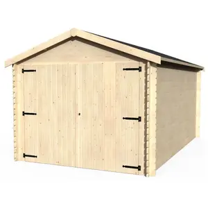 Décor et jardin Garage bois "Gamache" - 14.24 m² - 2.98 x 4.78 x 2.56 m - 28 mm pas cher