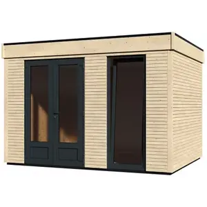 Abri de jardin bois - Toit plat - 8.71m² - DEVOR HOME pas cher
