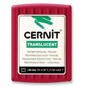 Pâte Cernit Translucent - 56 g - Rubis (474) - Cernit pas cher