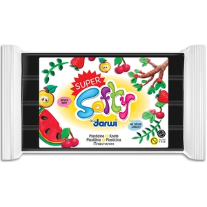 Darwi Pâte à modeler végétale Super Softy 350 g Noir
