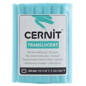 Pâte Polymère Cernit Translucide Bleu Turquoise 56 g pas cher