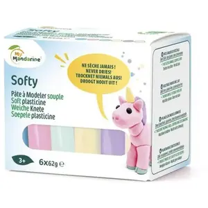 Avenue Mandarine Pâte à modeler Softy Pastel 6 x 62 g pas cher
