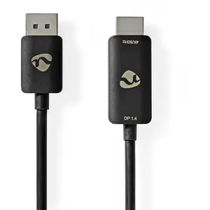 Comparateur de prix : Nedis - Câble adaptateur - DisplayPort mâle pour HDMI mâle - 1.8 m - noir - rond, support pour 8K30Hz