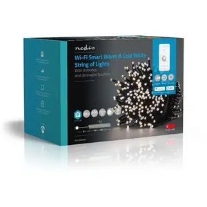 Comparateur de prix : Nedis SmartLife guirlande LED décorative iOS/Android 400 LED blanc chaud/froid