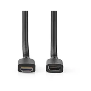 Comparateur de prix : Nedis Cvgp35090bk20 Câble Ultra Haute Vitesse Hdmi Hdmi Connecteur Hdmi Femelle 8k@60hz 48 Gbps 2.00 M Rond 7.9 Mm Noir Enveloppe