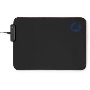 Nedis - Tapis de souris - avec lampes LED - jeux - taille XL - noir
