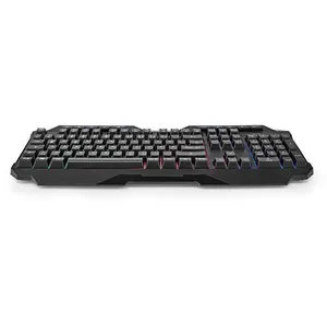 NEDIS Clavier de Jeu Filaire USB Type-A Clés à Membrane LED QWERTZ TU