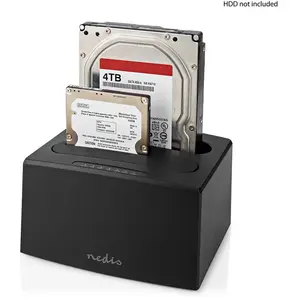 Nedis Station d'accueil de disque dur HDDUDB3210BK Noir pas cher