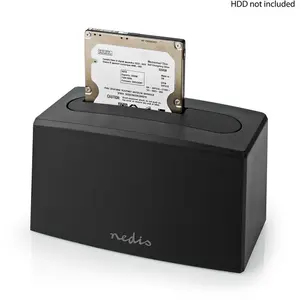 Nedis Station d'accueil de disque dur HDDUSB3210BK Noir