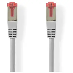 Comparateur de prix : Nedis Cable Reseau Cat6 Rj45 Male Rj45 Male Sfutp 050 M Rond Pvc Gris Etiquette