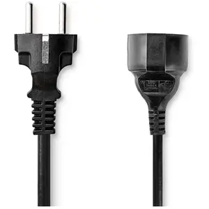 Comparateur de prix : Nedis Rallonge électrique droite noire - 2 mètres