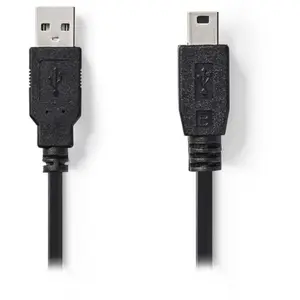 Nedis CCGL60300BK50 câble USB USB 2.0 5 m USB A Mini-USB B Noir