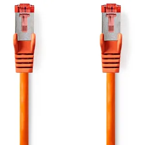 NEDIS Câble Cat 6 | Connecteur RJ45 (8P8C) | Fiche RJ45 (8P8C) | SF/UTP | 1.00 m | Rond | PVC LSZH | Orange | Sac en plastique pas cher