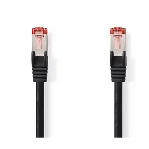 Comparateur de prix : NEDIS Modèle Du Produit : Câble Réseau Cat6 Rj45 Male Rj45 Male S/ftp 20.0 M Rond Lszh Noir Label