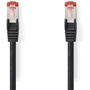 Comparateur de prix : NEDIS Câble Réseau Cat6 Rj45 Male Rj45 Male S/ftp 10.0 M Rond Lszh Noir Label