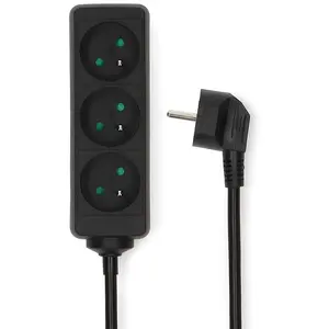 Nedis Multiprise 3 prises (Noir)